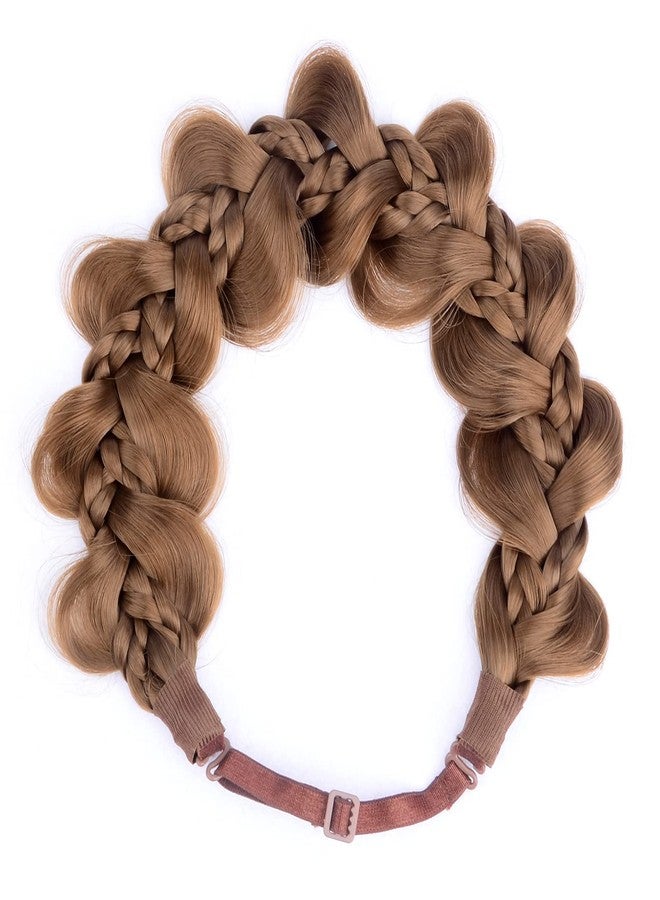 DIGUAN Kinky Synthetic Hair Braided Headband Wide Hairpiece Women Girl Beauty accessory (8-Medium Brown) - Image 4